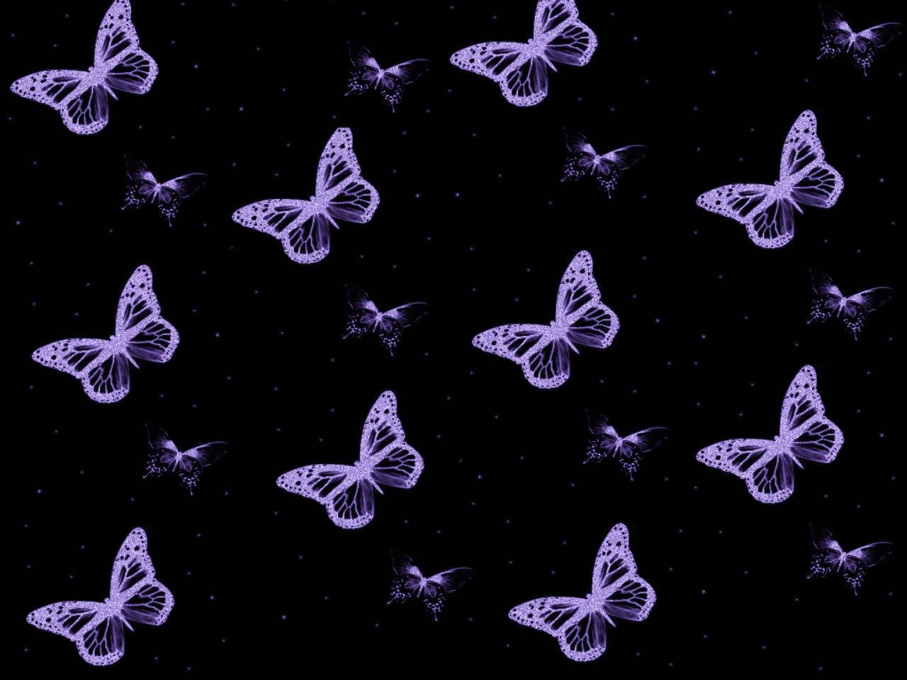 Crystal Purple Butterfly Phone Background Pattern Wallpaper
