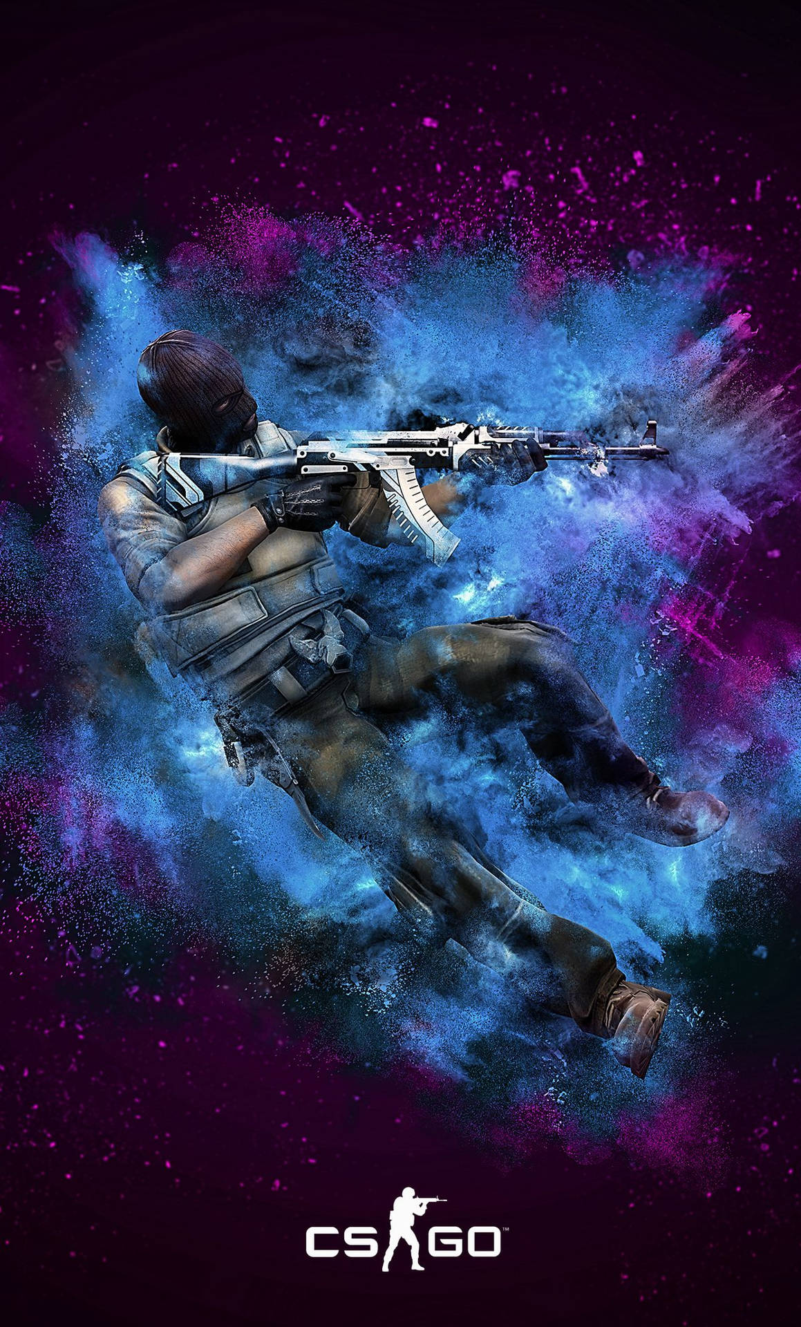 Download free Cs Go Soldier In Blue Smoke Cloud Iphone Wallpaper MrWallpaper