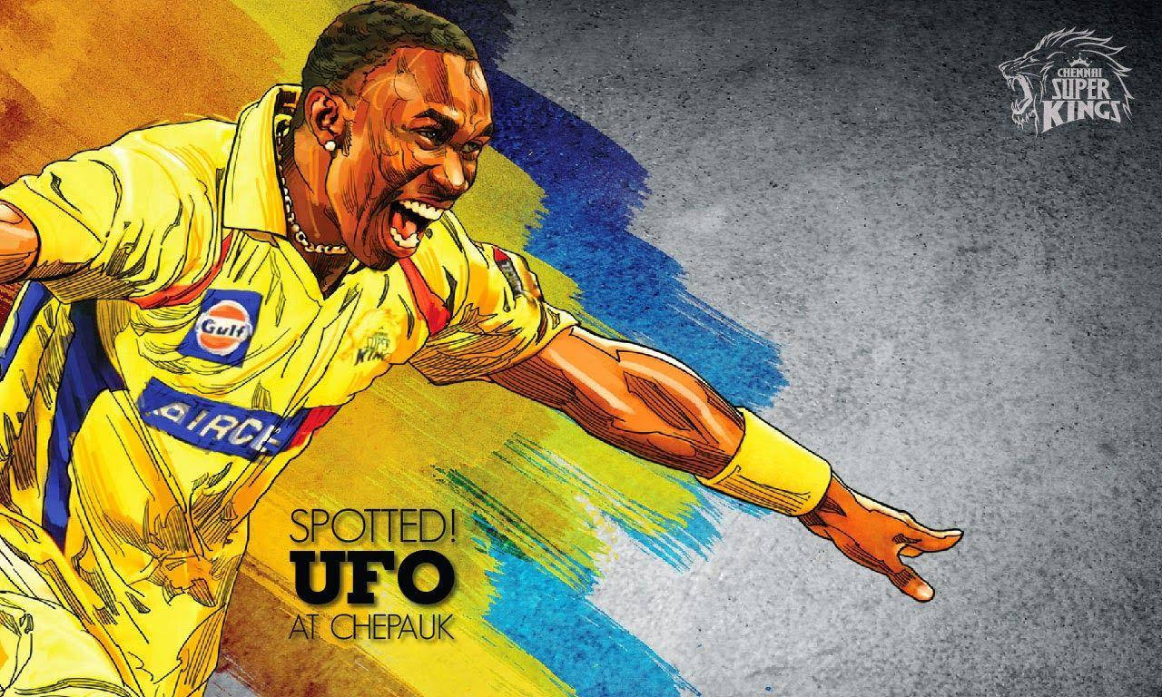 Csk Player Dwayne Bravo Wallpaper