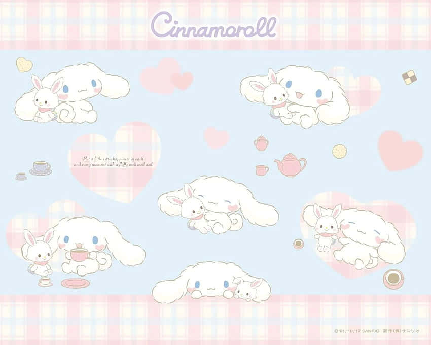 Cuddly And Stylish: This Adorable Cinnamoroll Laptop! Wallpaper