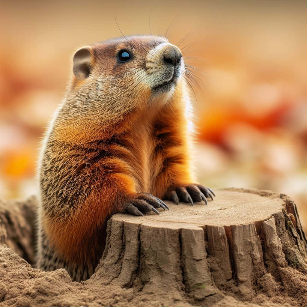 Curious Groundhog Emerging.jpg Wallpaper