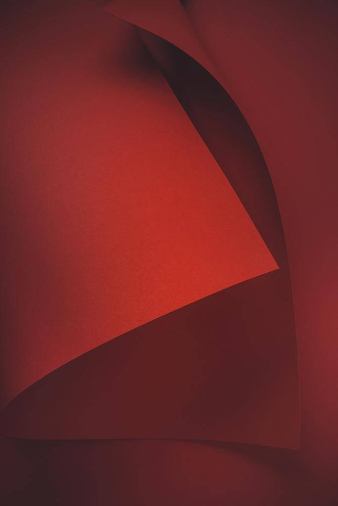 Curved Pure Red Paper Wallpaper