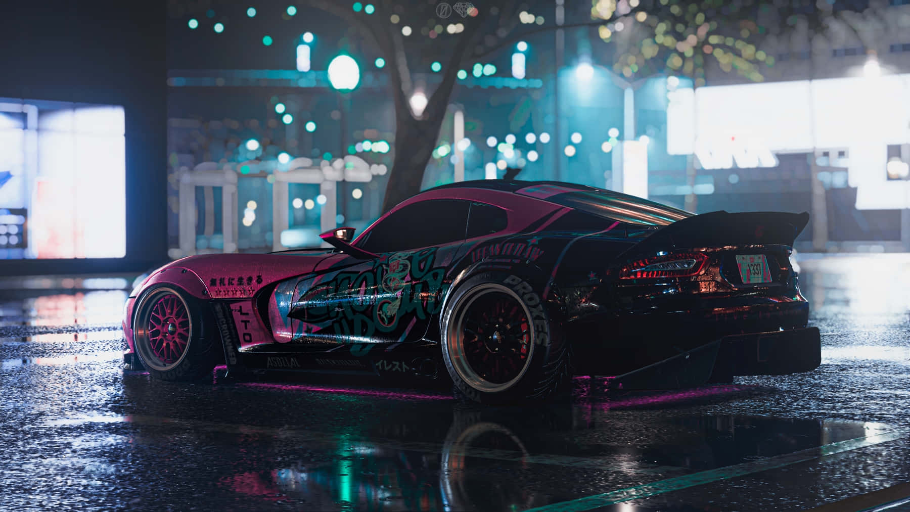 Customized Dodge Charger In Parking Lot Nfs Wallpaper