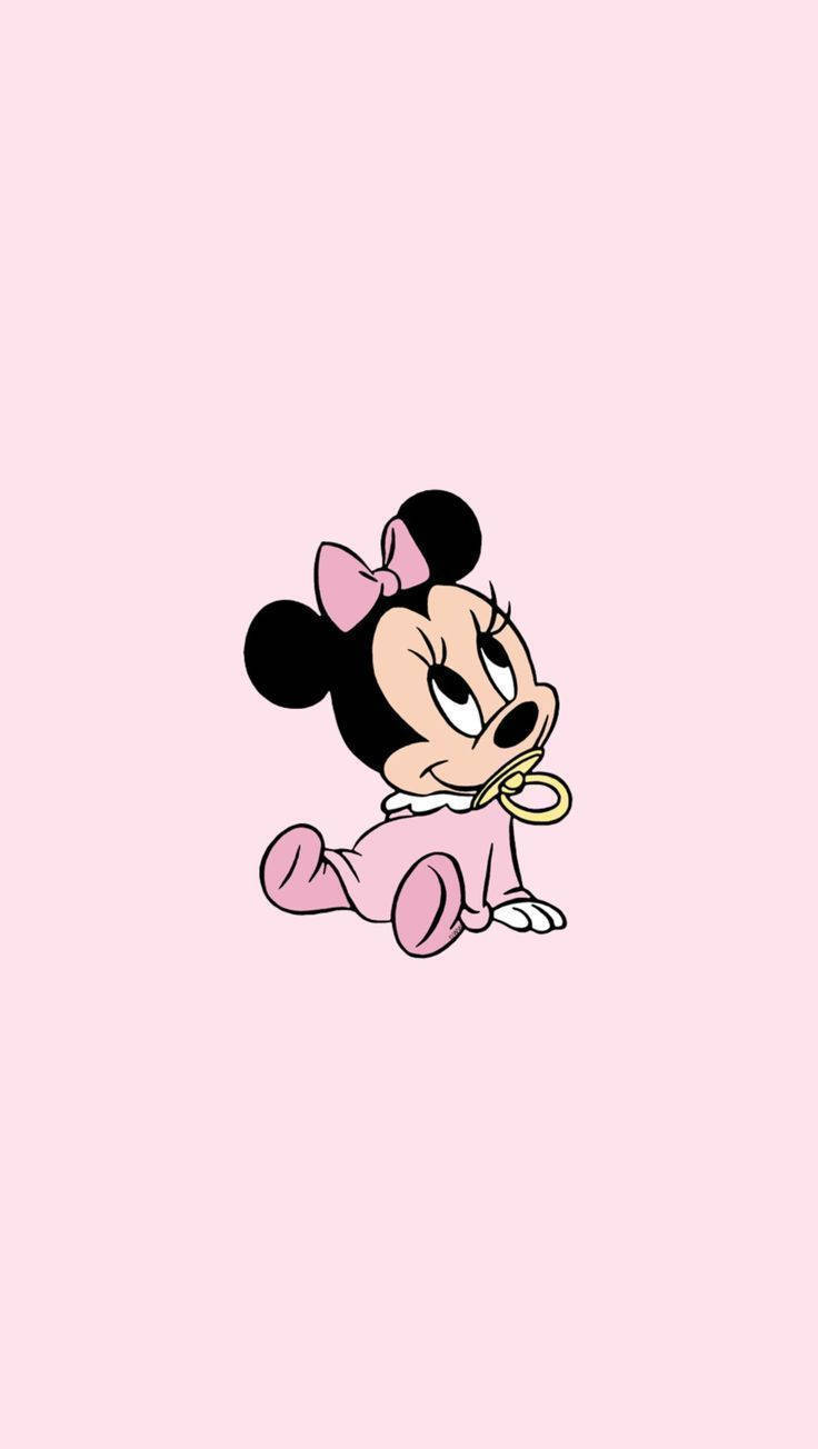 Cute Aesthetic Cartoon Baby Minnie Mouse Wallpaper