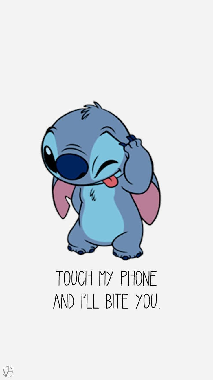Cute Aesthetic Stitch Touch My Phone Wallpaper