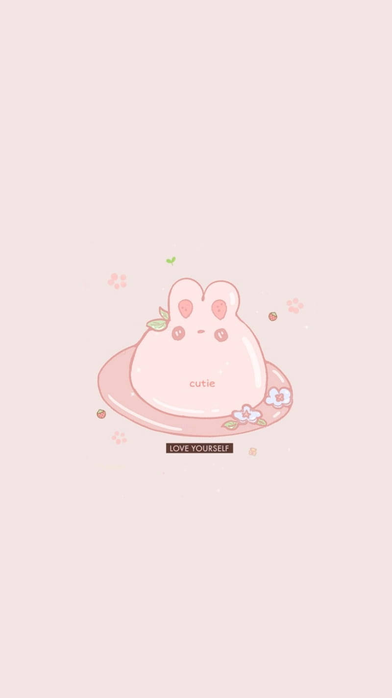 Cute And Pink Boba Bunny Wallpaper