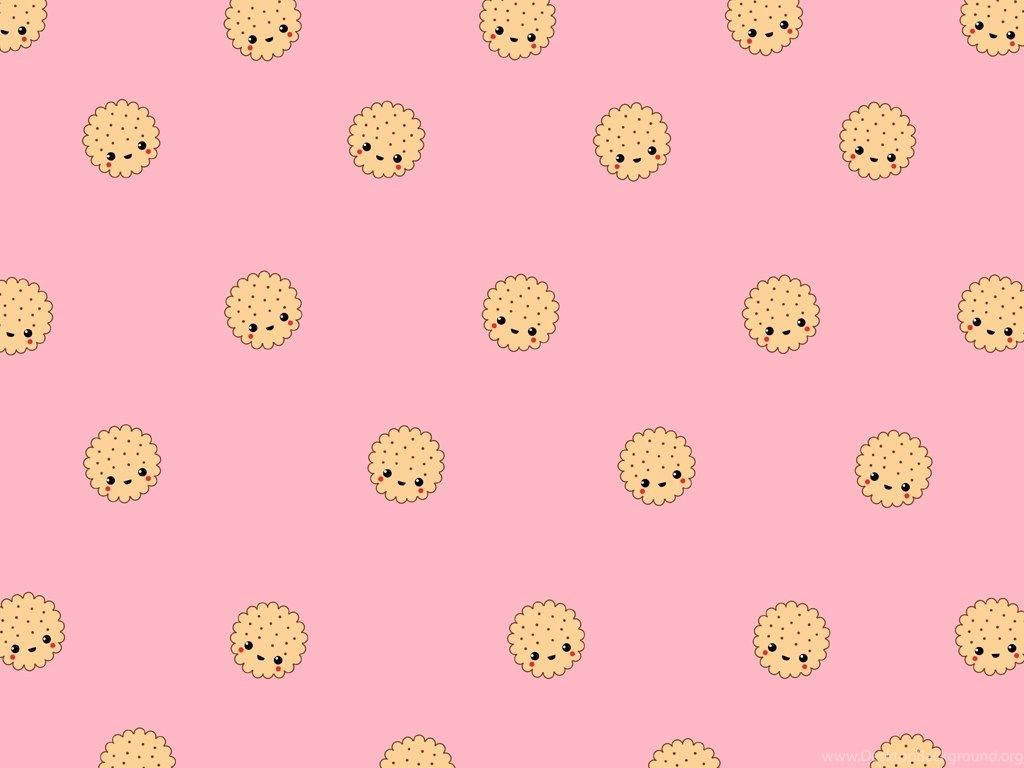 Cute And Pink Brown Cookies Wallpaper