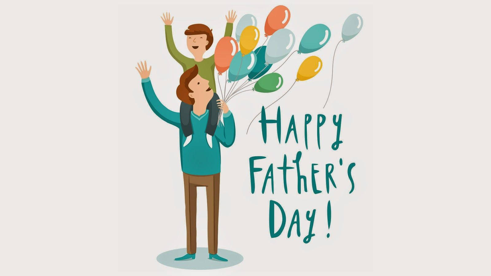 Cute Animated Father's Day Poster Wallpaper