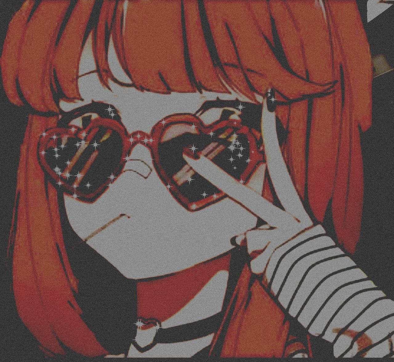 Cute Anime Girl Grunge Pfp Wallpaper