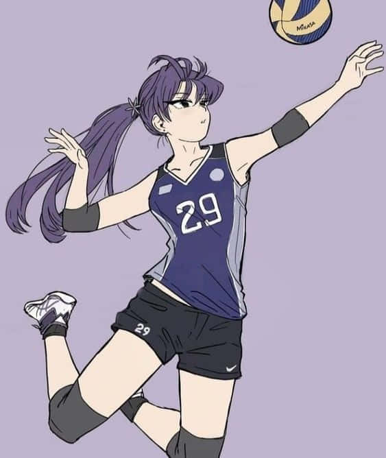 Cute Anime Volleyball Player Wallpaper