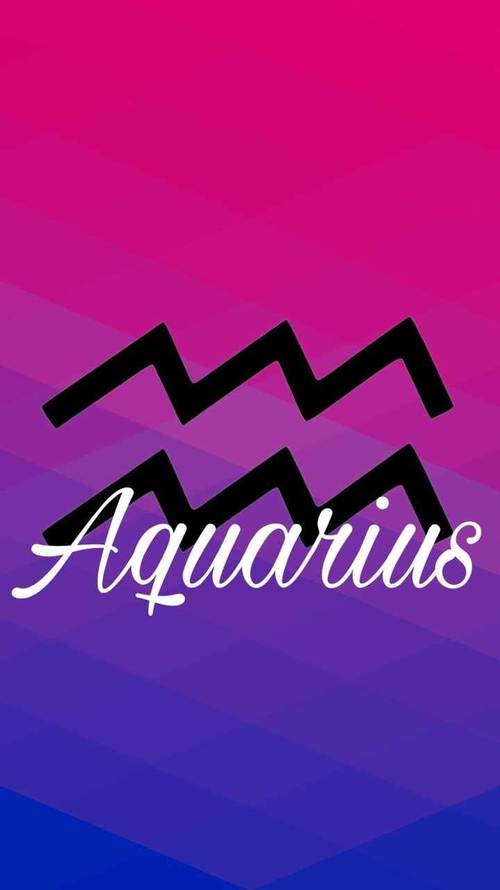 Cute Aquarius Purple Blue Wallpaper