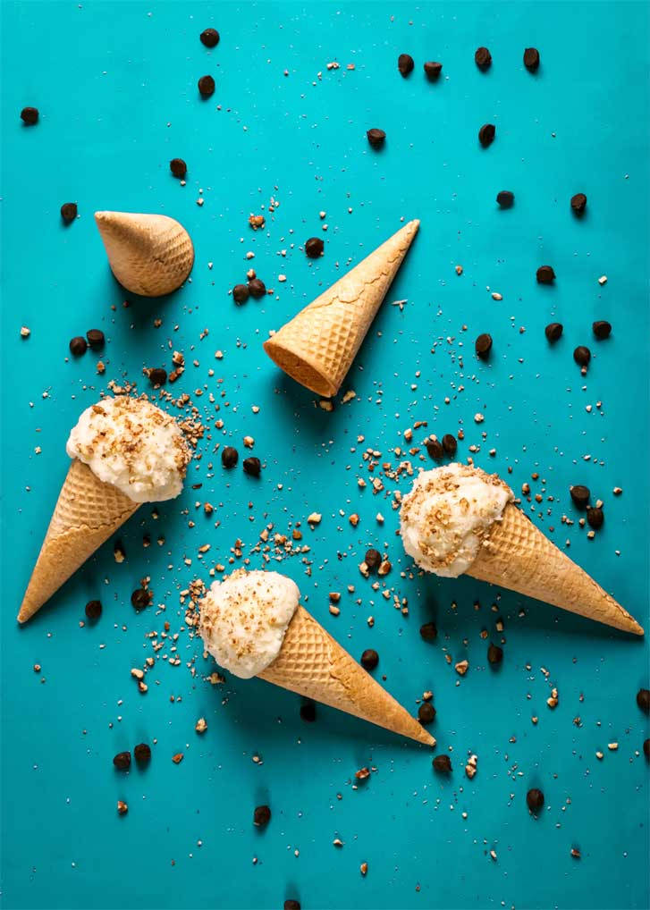 Cute Blue Phone Ice Cream Cones Wallpaper