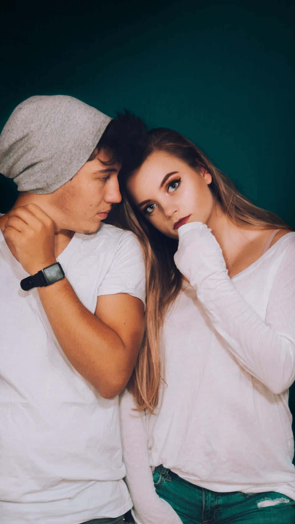 Cute Boyfriend Enjoying A Cozy Moment Wallpaper