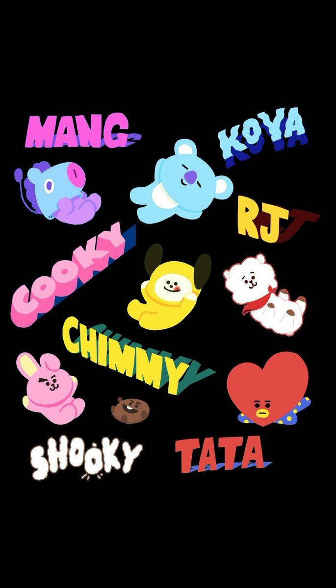 Cute Bt21 Character Names Wallpaper
