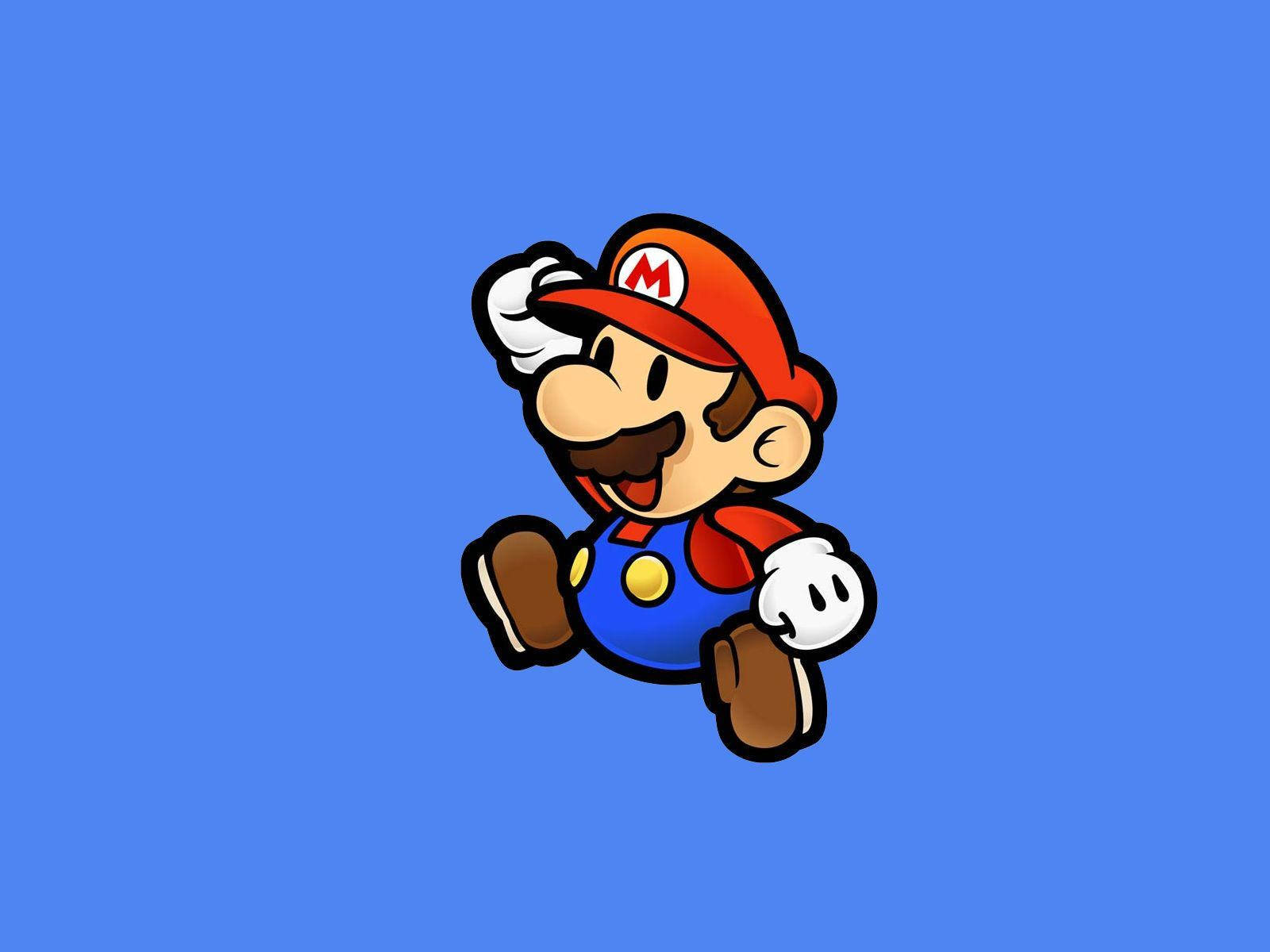 Cute Cartoon Character Plumber Mario Wallpaper
