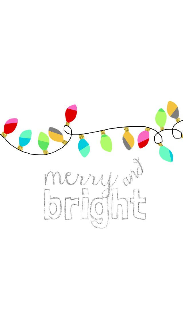 Cute Christmas Iphone Merry And Bright Wallpaper