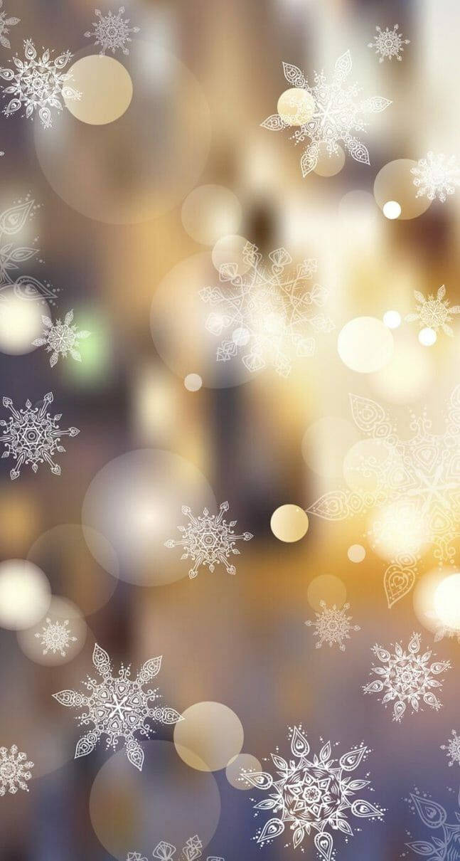 Cute Christmas Iphone Snowflakes Wallpaper