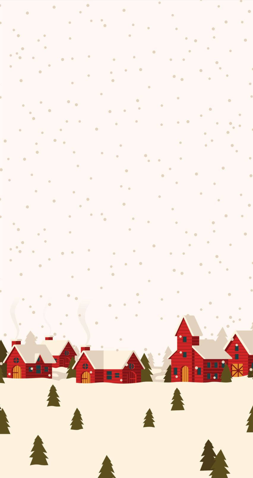 Cute Christmas Iphone Village Wallpaper