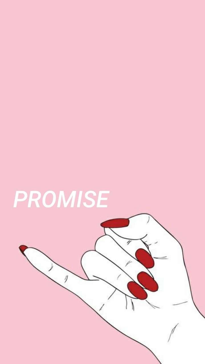 Cute Couple Matching Right Hand Pinky Promise Wallpaper