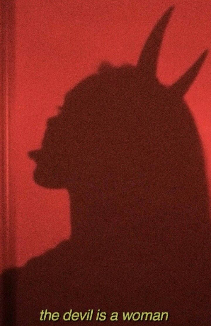 Cute Dark Red Devil Woman Wallpaper