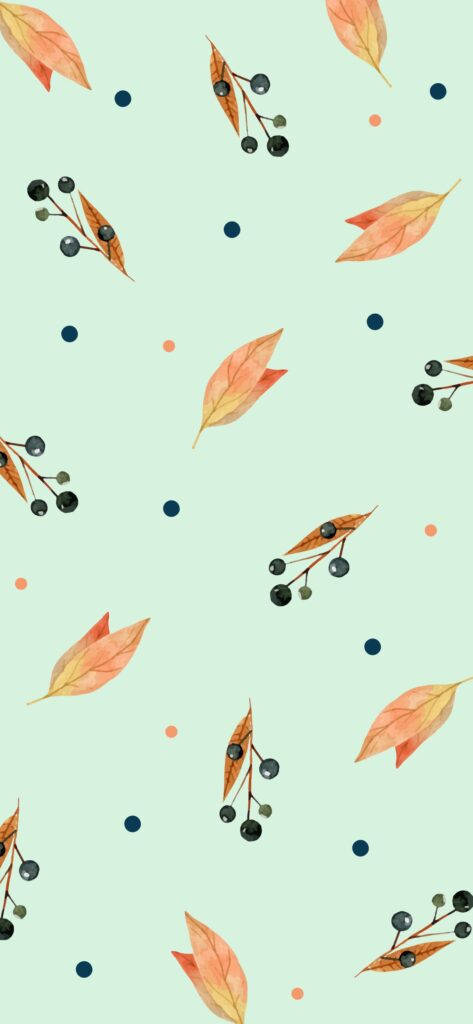 Cute Fall Phone Pastel Green Wallpaper