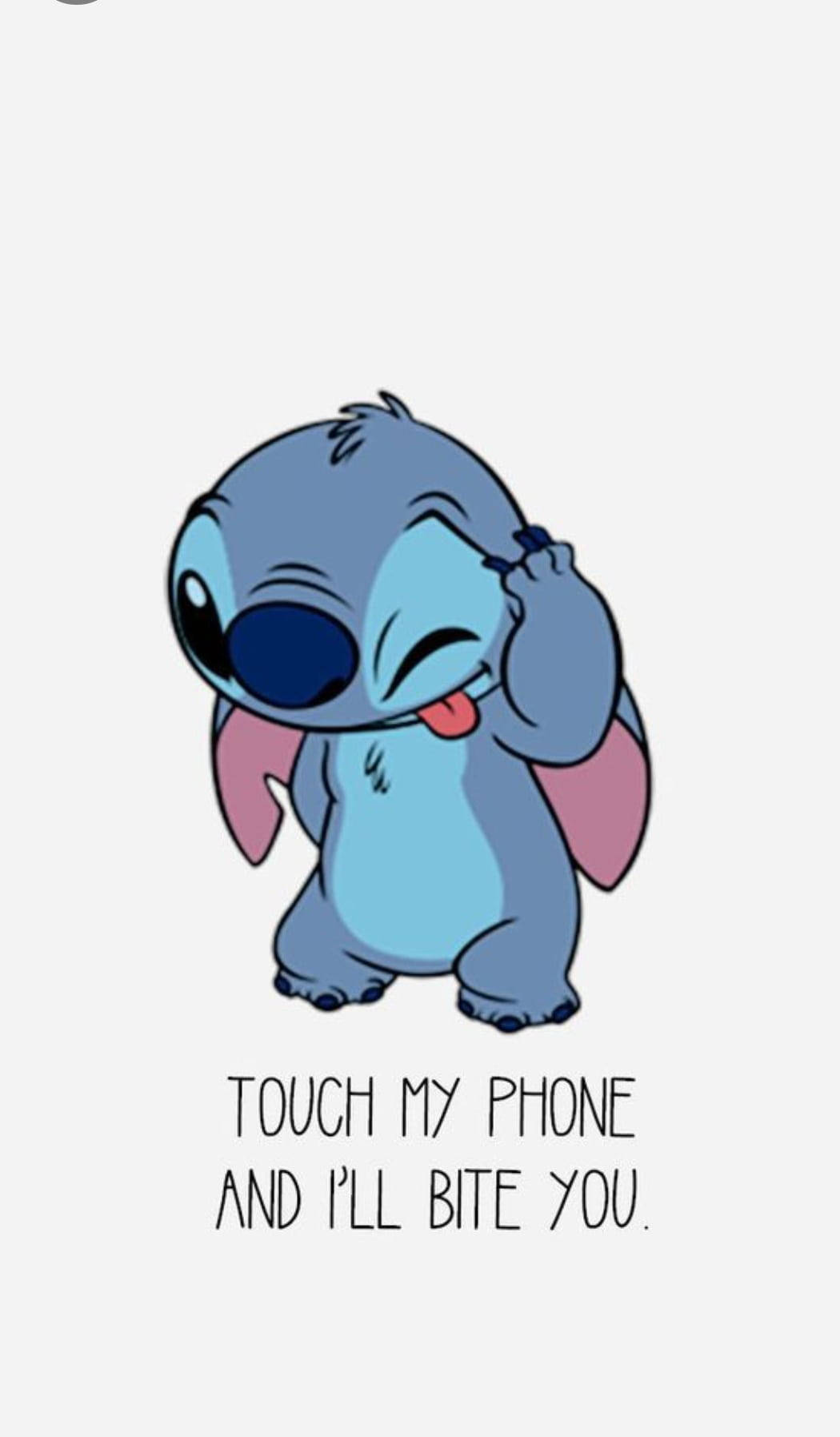 Cute Funny Get Off My Phone Stitch Wallpaper