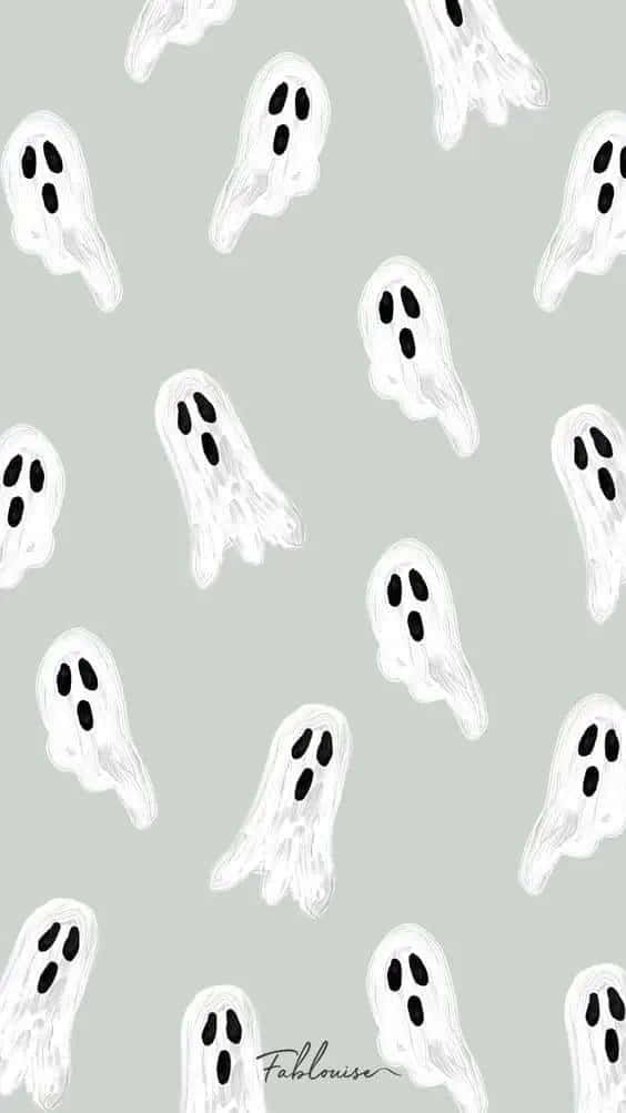 Cute Ghost Getting Ready For Halloween! Wallpaper