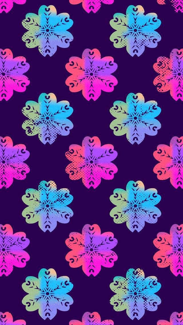 Cute Girly Flower Pattern Wallpaper