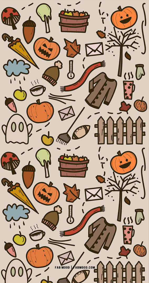 Cute Halloween Iphone Horrifying Icons Wallpaper