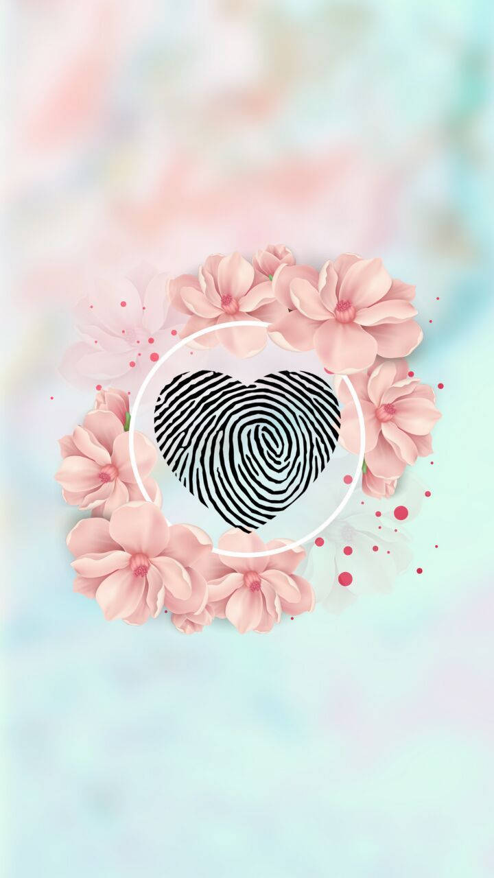 Cute Instagram Fingerprint Heart Wallpaper