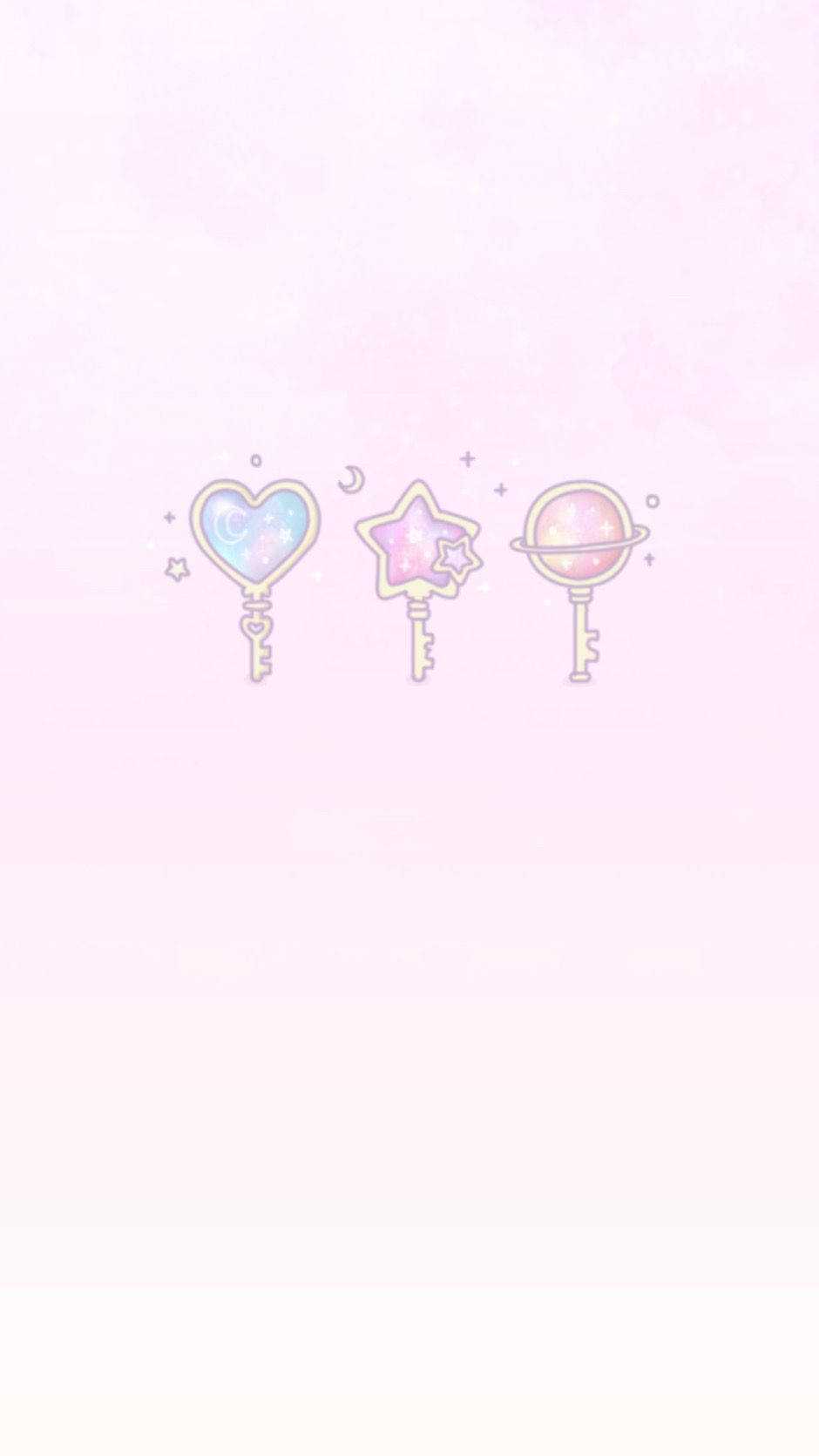 Cute Kawaii Aesthetic Keys Wallpaper