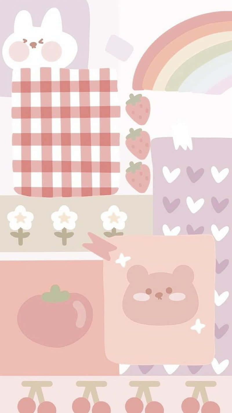 Cute Kawaii Character Collage Wallpaper