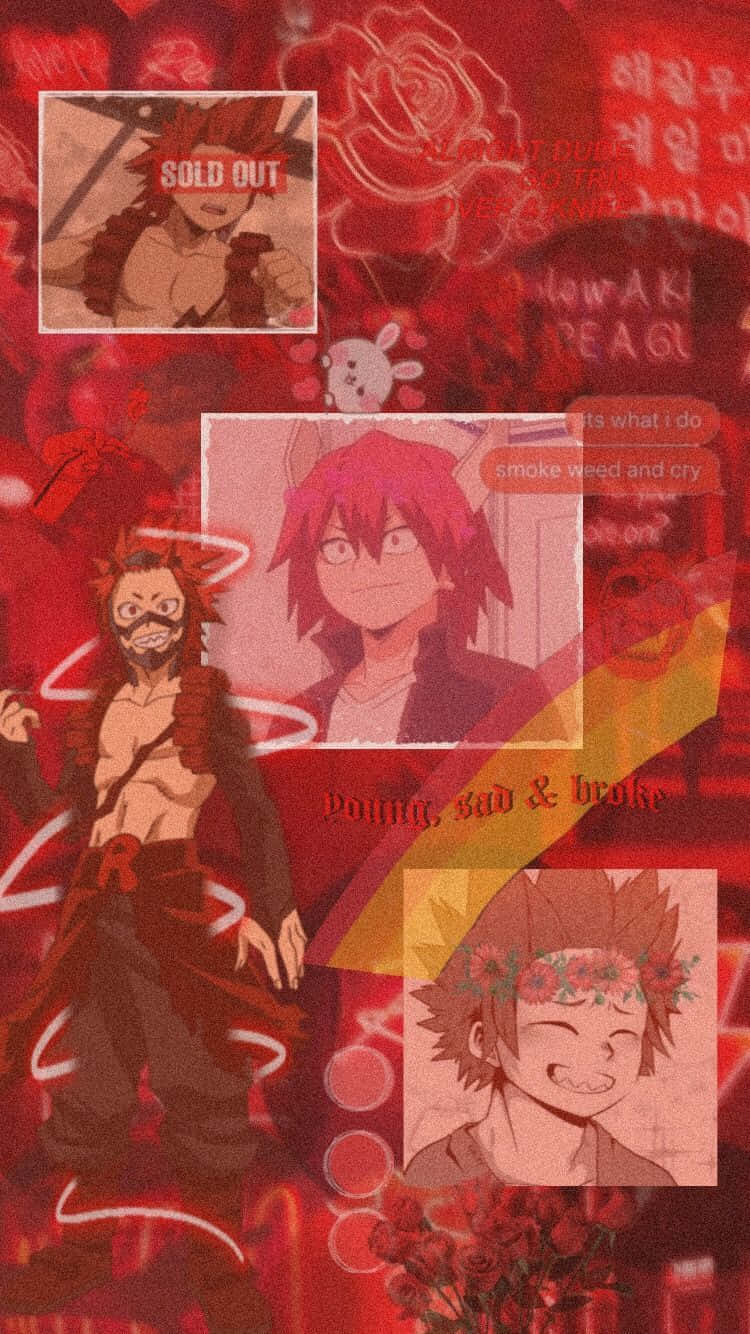 Cute Kirishima Grainy Art Wallpaper