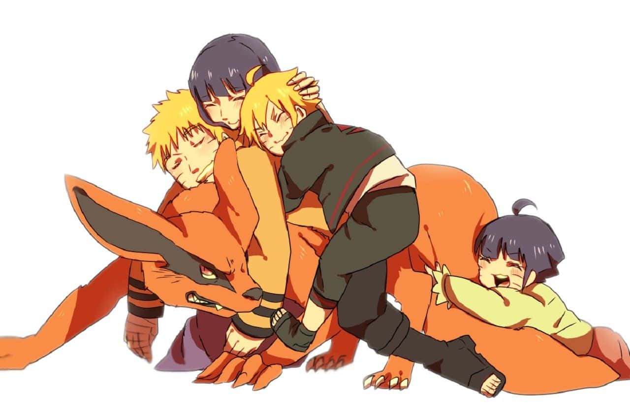 Cute Kurama Uzumaki Family Naruot Wallpaper