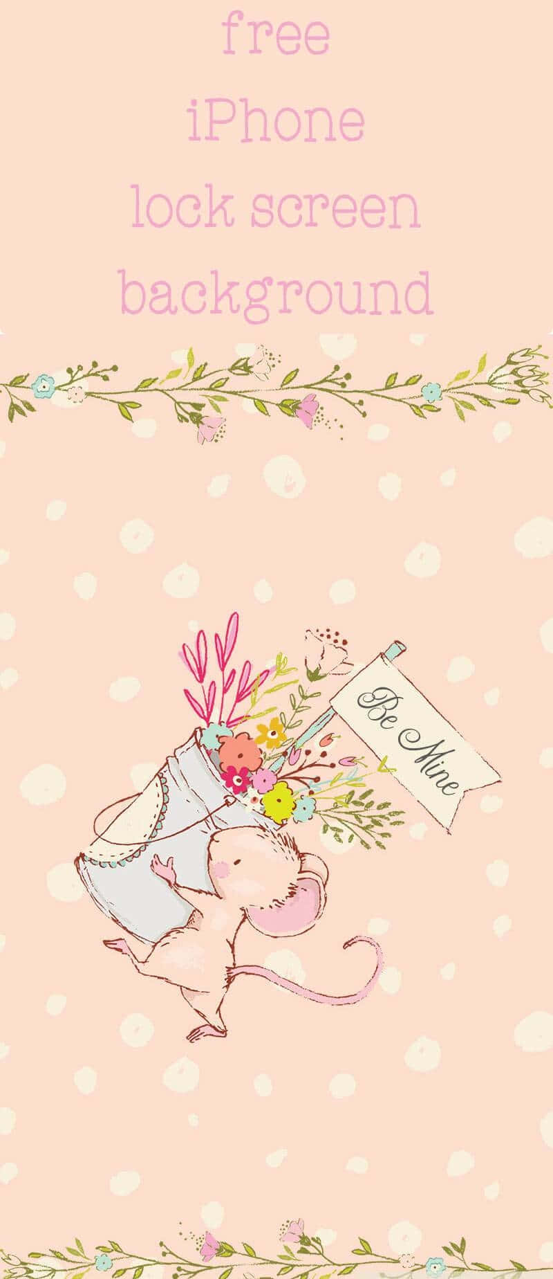 Cute Lock Screen Bucket Flowers Wallpaper