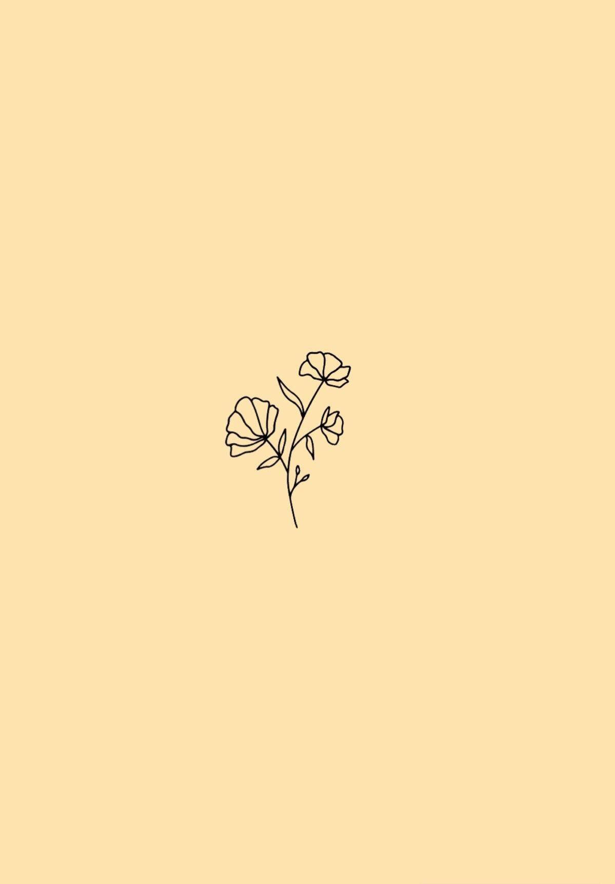 Cute Minimalist Outline Wallpaper