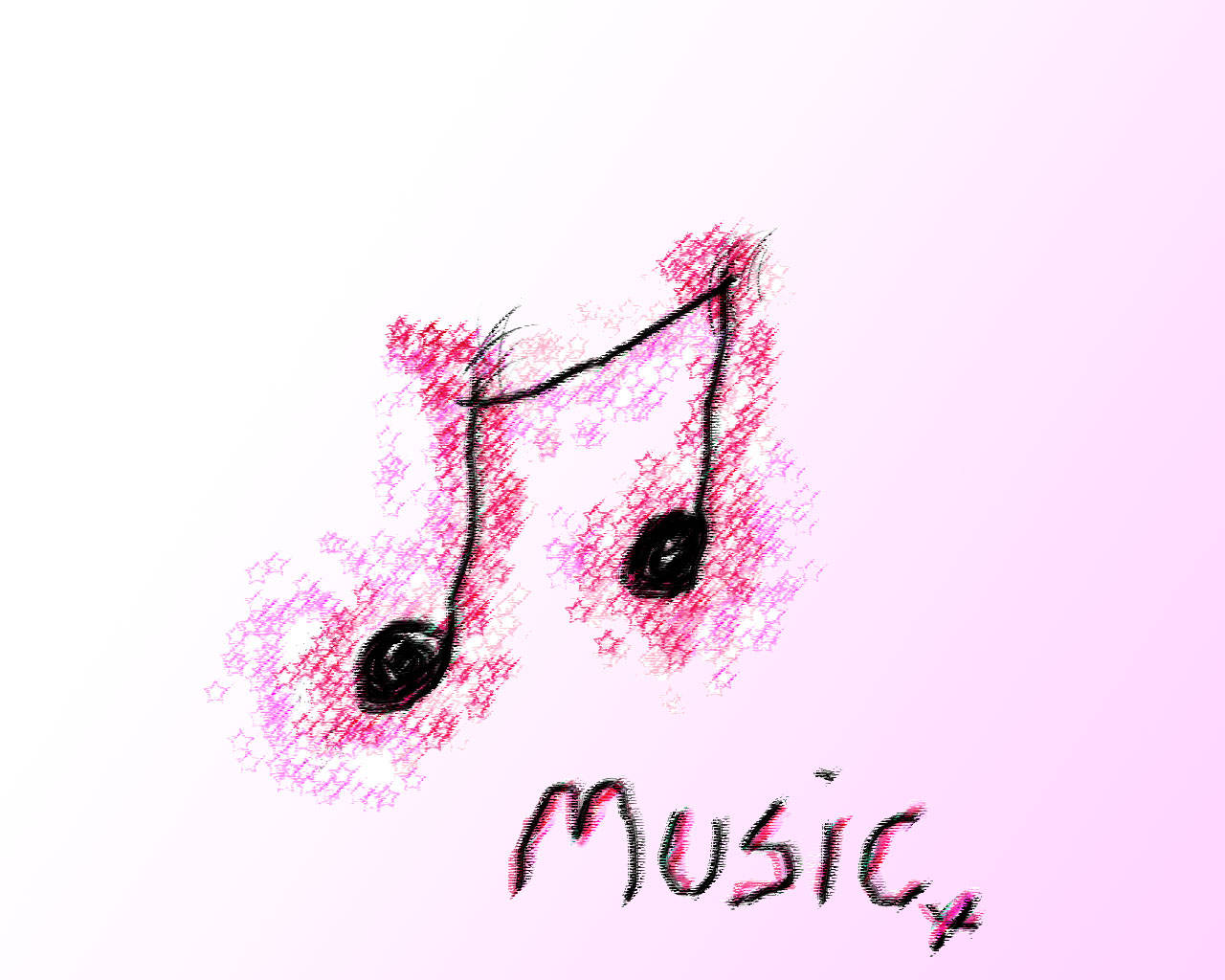 Cute Music Beamed Eight Notes Doodle Wallpaper