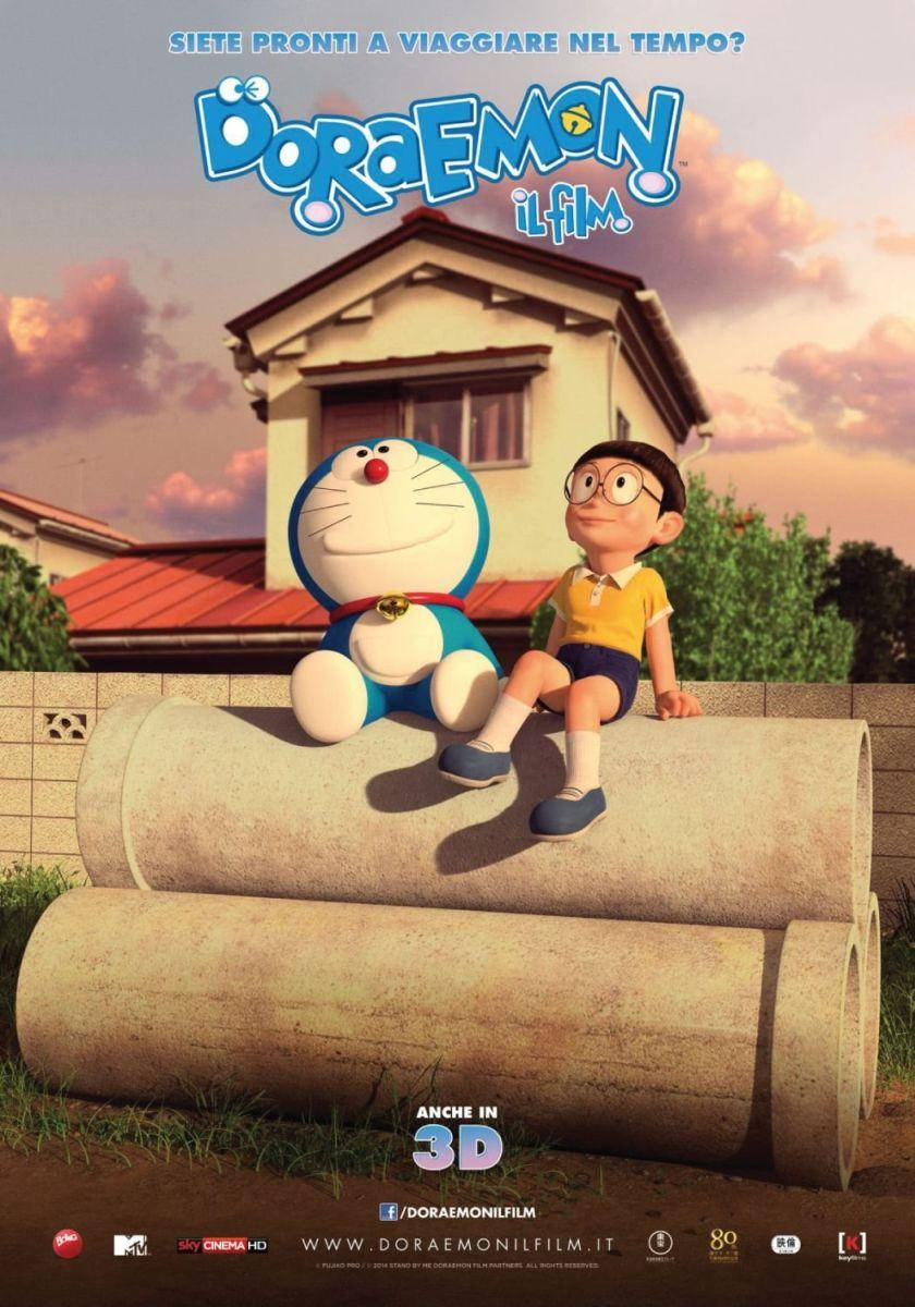 Cute Nobita And Doraemon Movie Poster Wallpaper