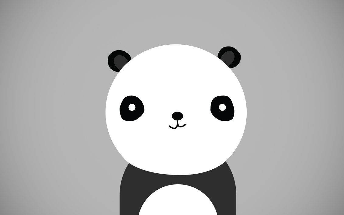 Cute Panda Doodle Art Wallpaper