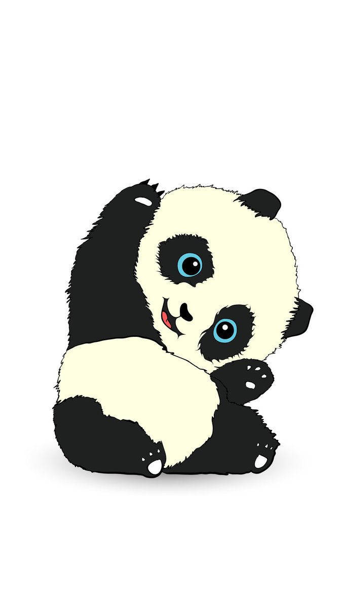 Cute Panda With Blue Eyes Wallpaper