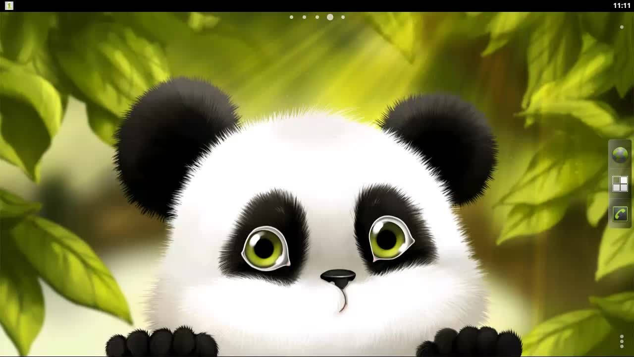 Cute Panda With Green Eyes Wallpaper