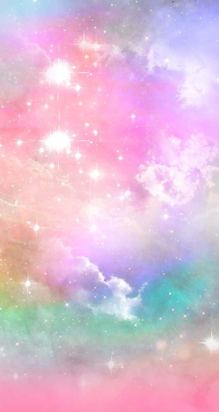 Cute Pastel Galaxy Cloudy Sky Wallpaper