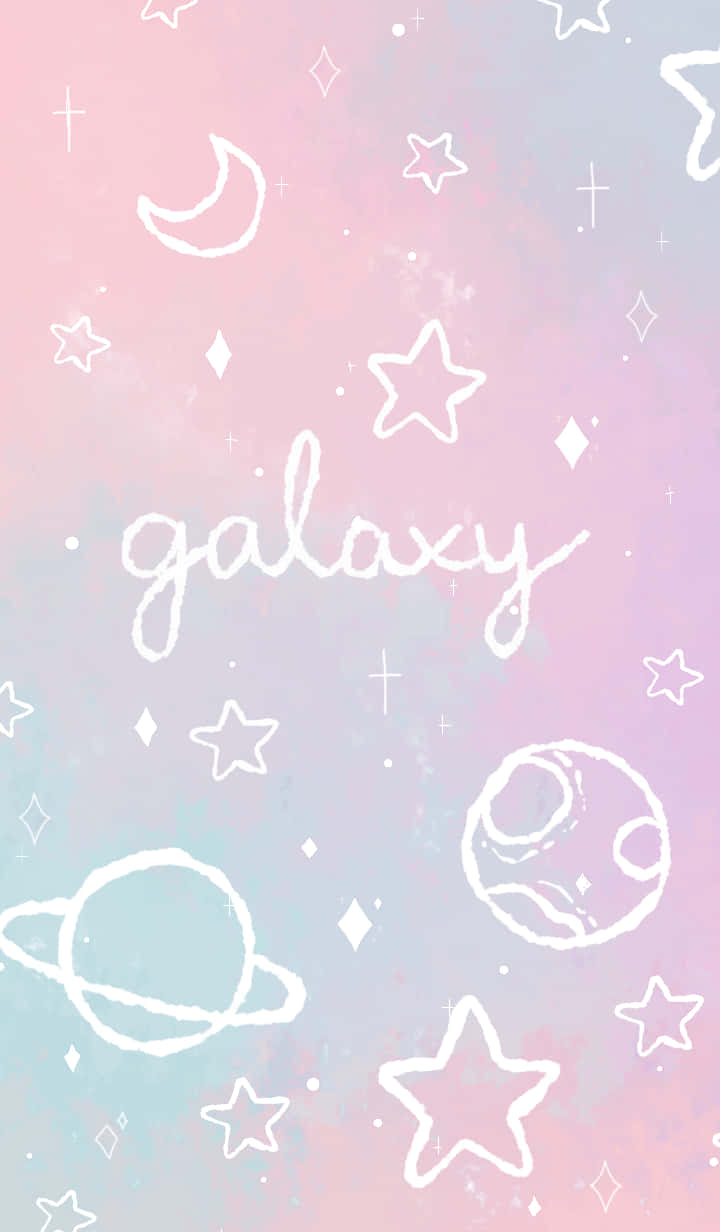 Cute Pastel Galaxy Drawing Wallpaper