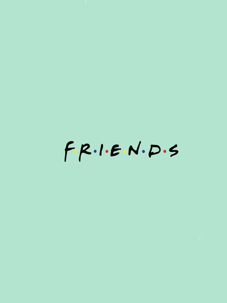 Cute Pastel Green Title Friends Tv Show Wallpaper