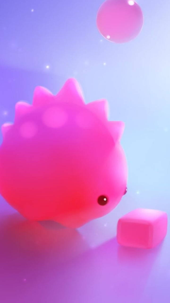Cute Pink Dinosaur Small And Squishy Wallpaper