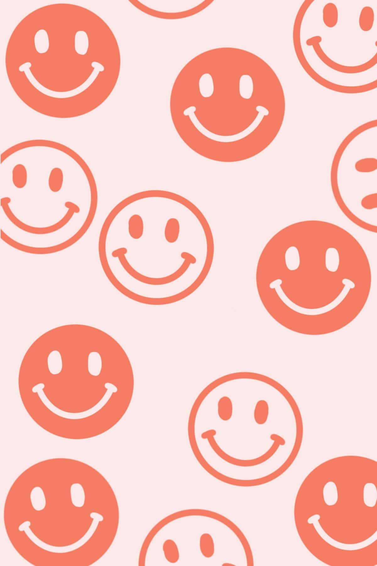 Cute Pink Happy Smile Face Wallpaper