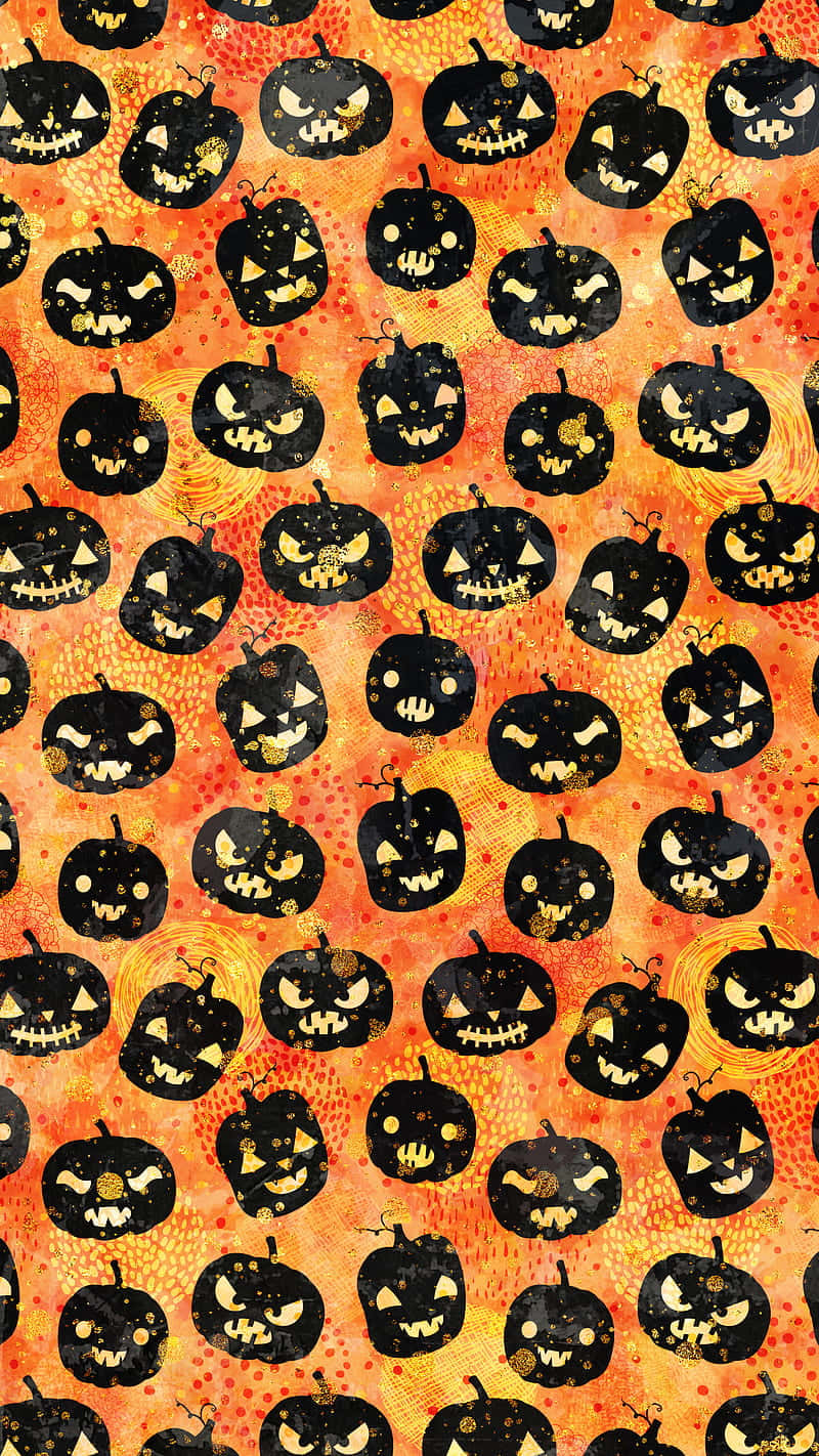 Cute Pumpkin Iphone Orange Wallpaper