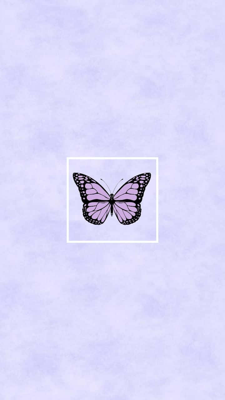 Cute Purple Butterfly Marble Wallpaper