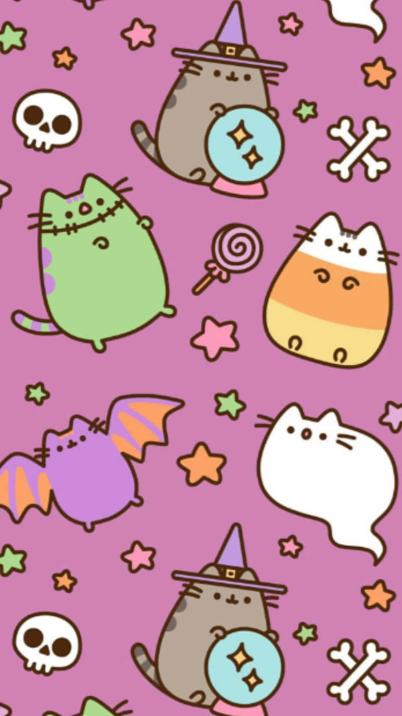 Cute Pusheen Enjoying The Sun Wallpaper