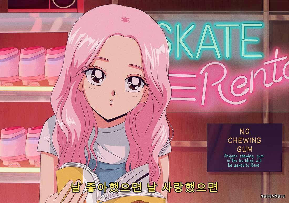 Cute Retro Anime Aesthetic Girl Wallpaper